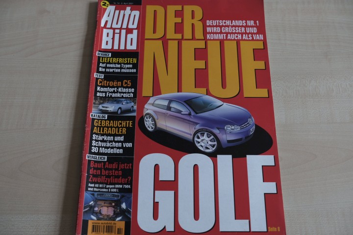 Deckblatt Auto Bild (14/2001)